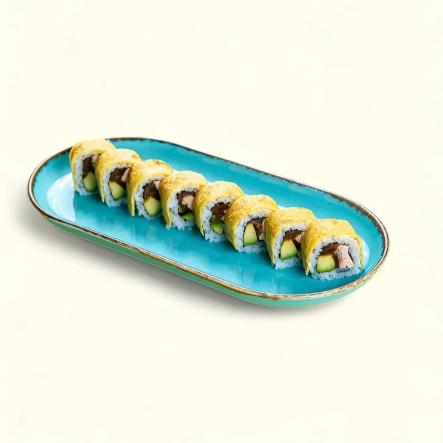 GRILLOWANY ŁOSOŚ W OMLECIE TAMAGO