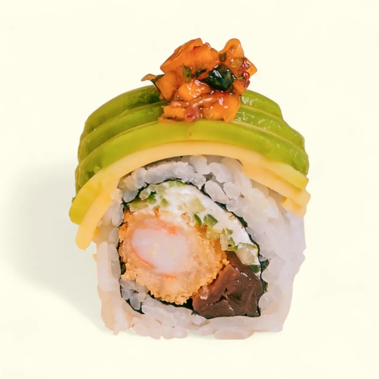 KREWETKI W AWOKADO uramaki (4 lub 8 szt.)