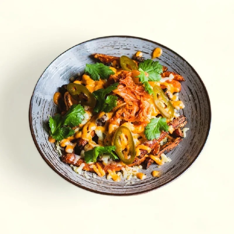 SWEET POTATO KIMCHI FRIES
